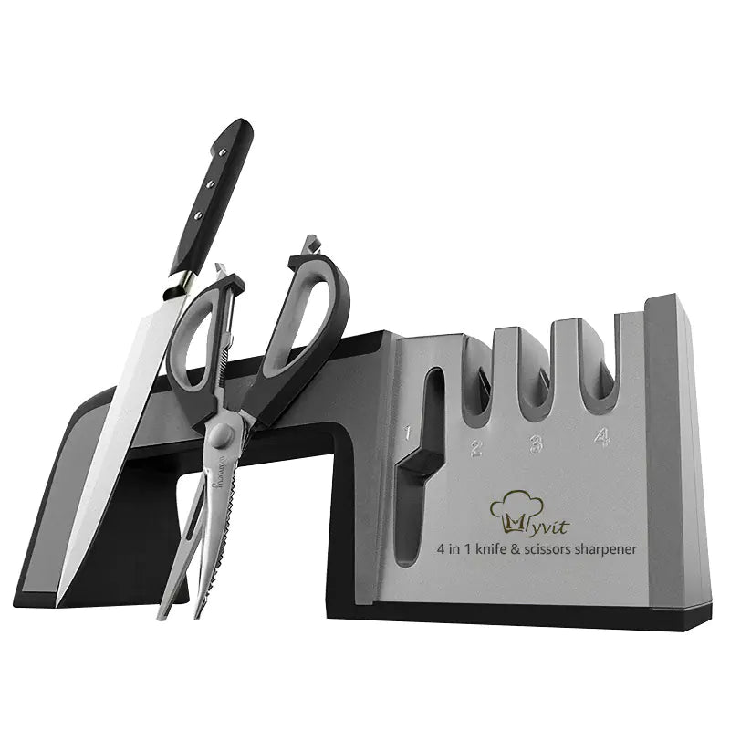 Kitchen Quick Knife Sharpener with Customizable Stone