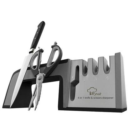 Kitchen Quick Knife Sharpener with Customizable Stone